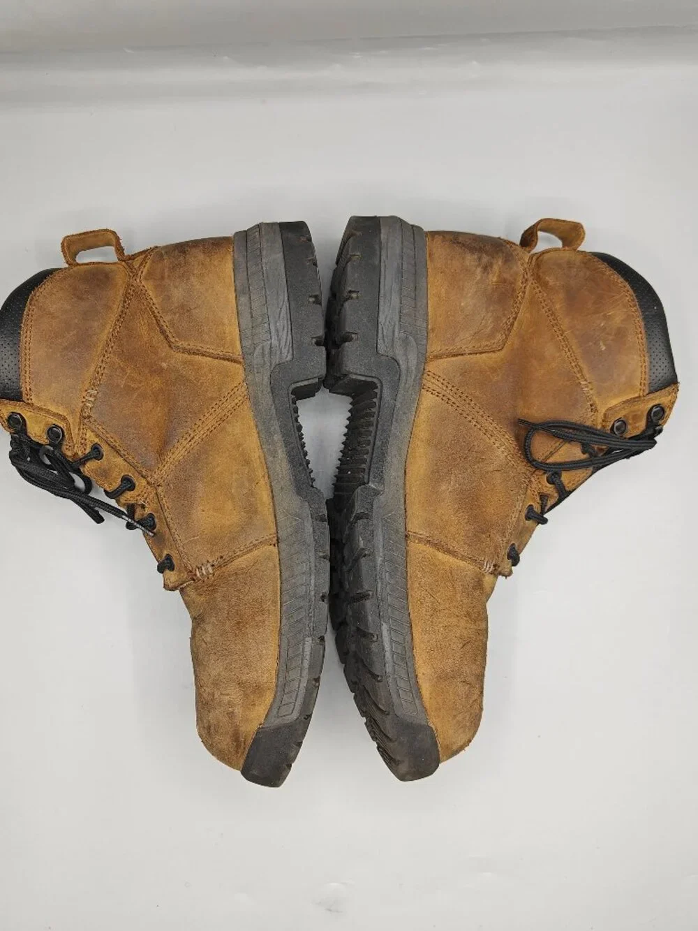 Timberland PRO Montauk 6 Inch Steel Toe Brown Leather Work Boots Men's Size 12M